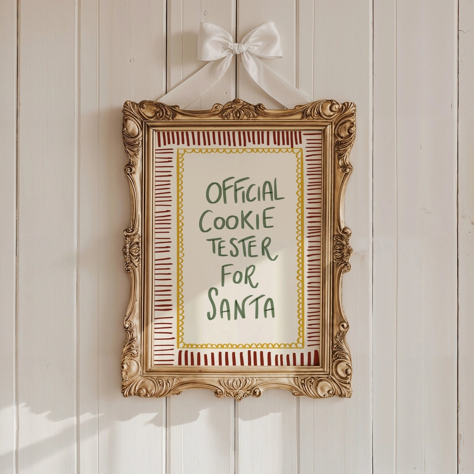 Official Cookie Tester for Santa Print