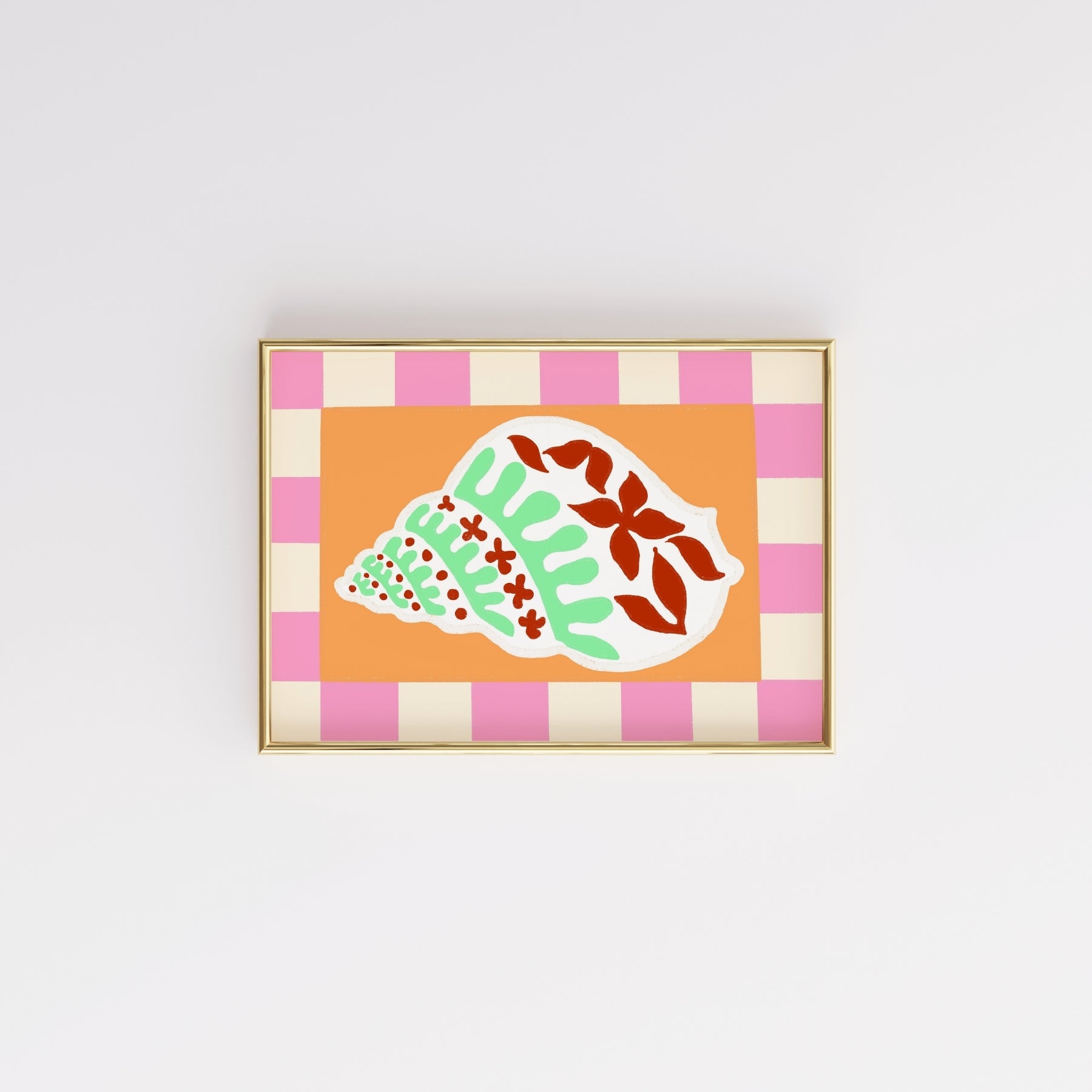 Tropical Shell Print – Preppy Coastal Wall Art
