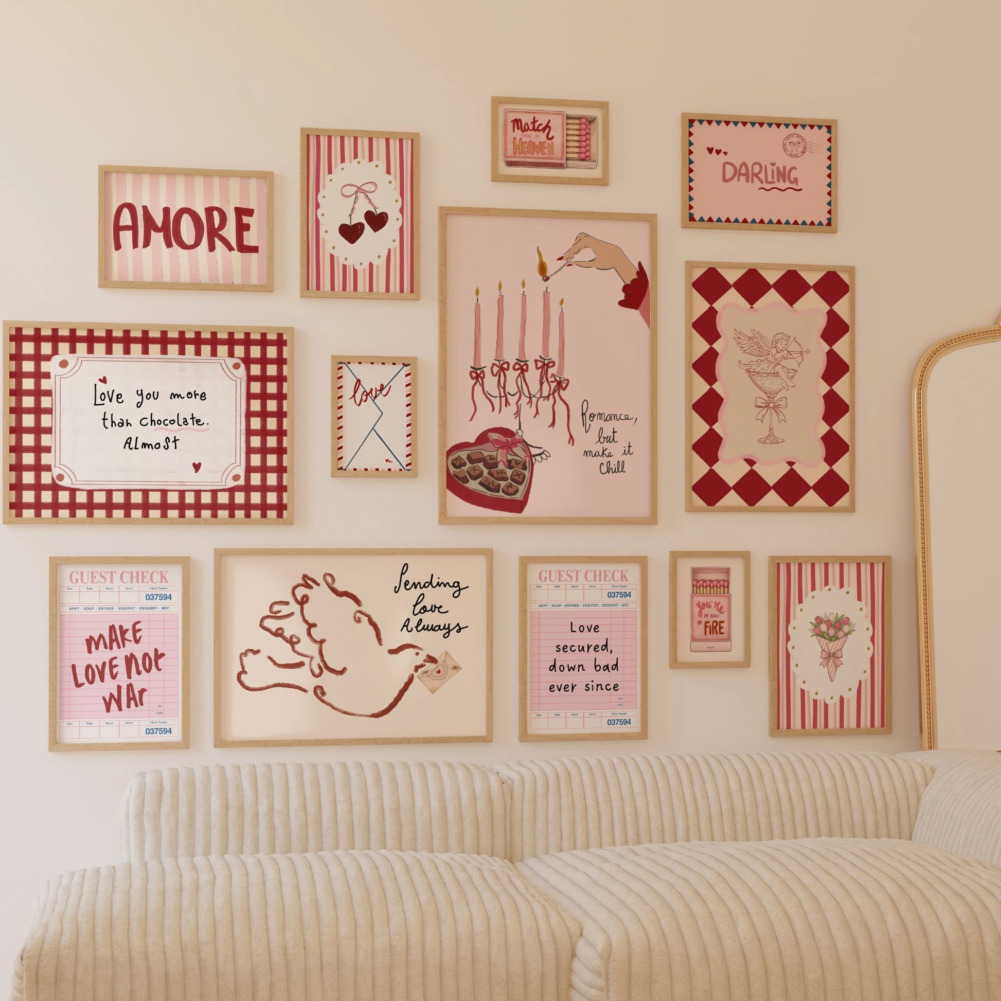 Ensemble de 20 impressions pour la Saint-Valentin
