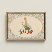 Gardening Goose Vintage – Nursery & Kids Canvas Wall Art