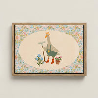 Gardening Goose Vintage Nursery Canvas Print