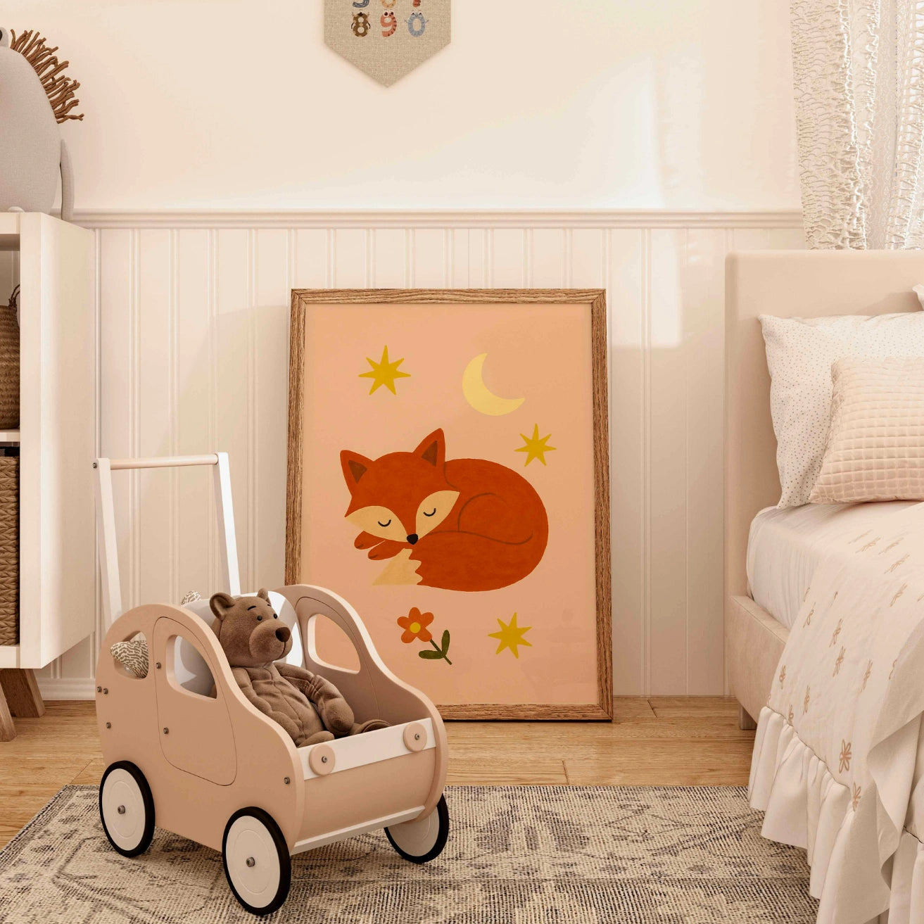 Sleeping Fox Nursery Print
