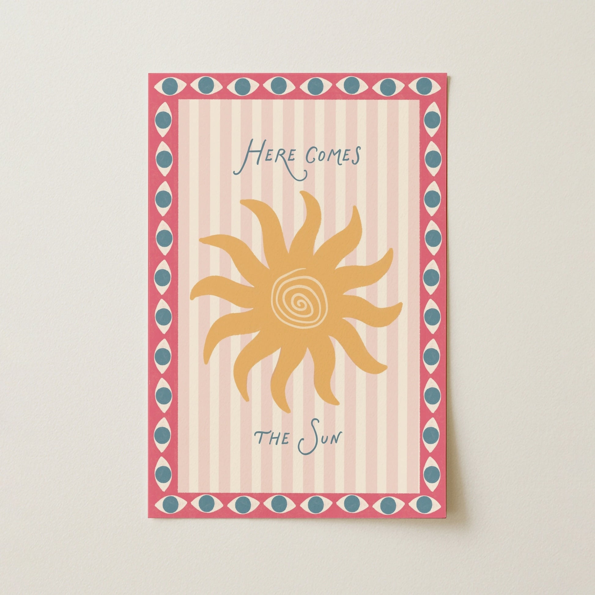 Pink Striped Sunshine Artwork