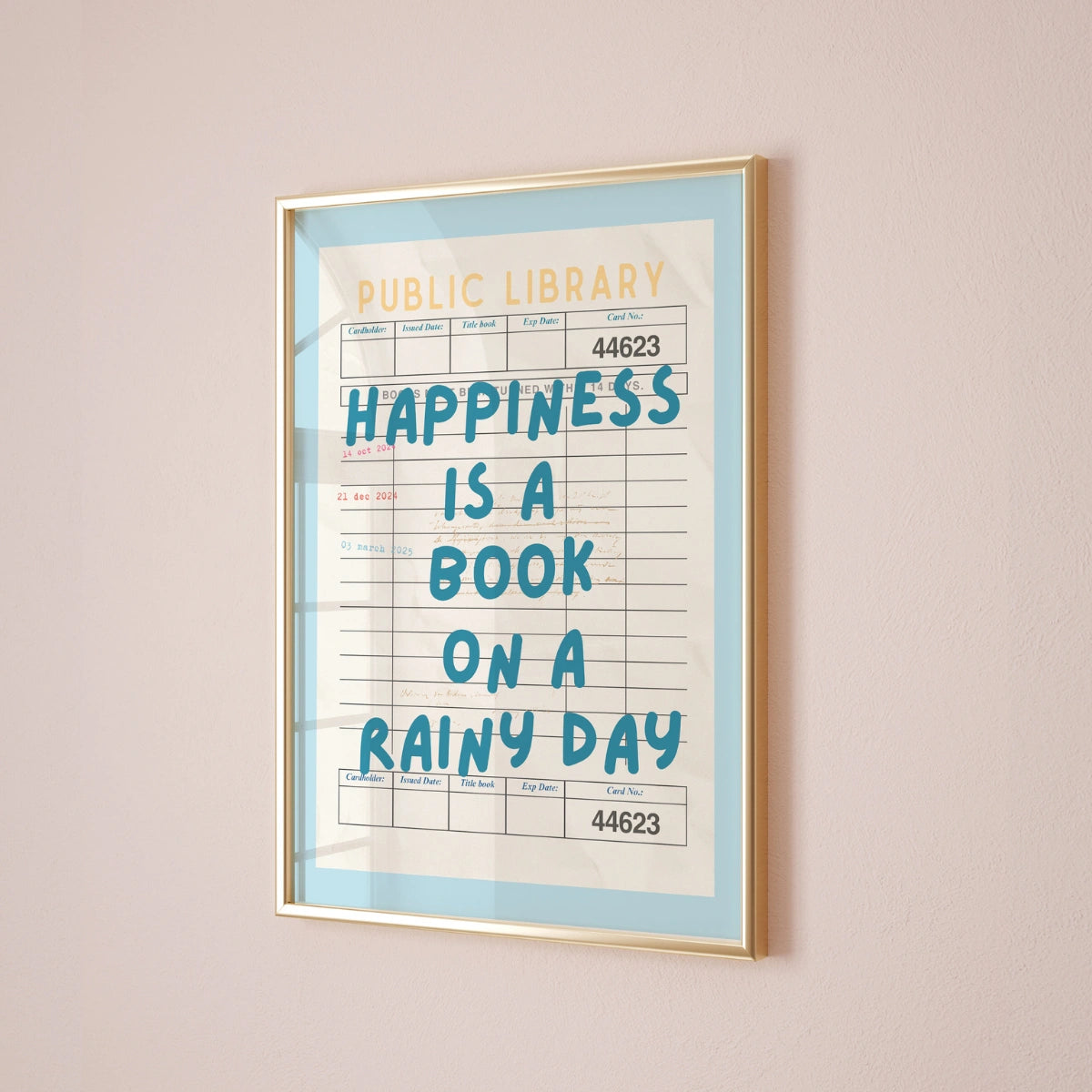 Book on a Rainy Day Print – Retro Library Wall Art
