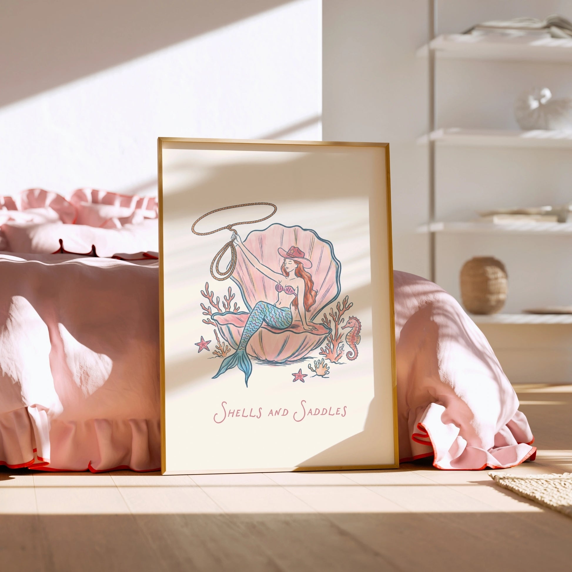 Coastal Cowgirl Mermaid Print