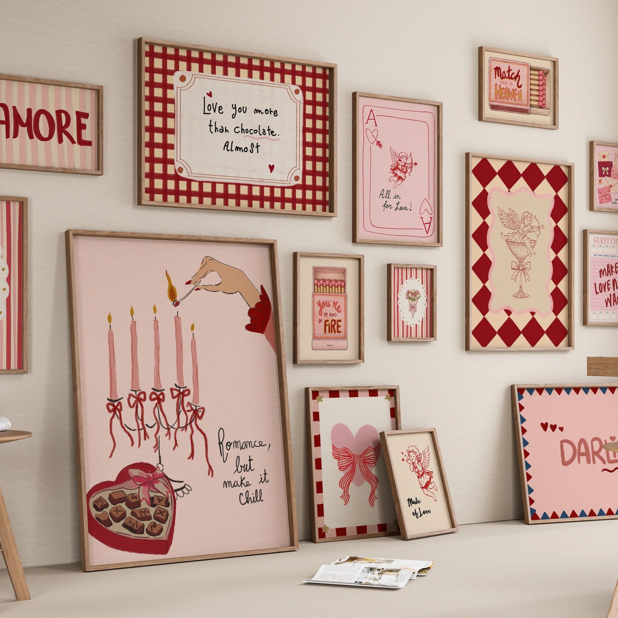 Ensemble de 20 impressions pour la Saint-Valentin