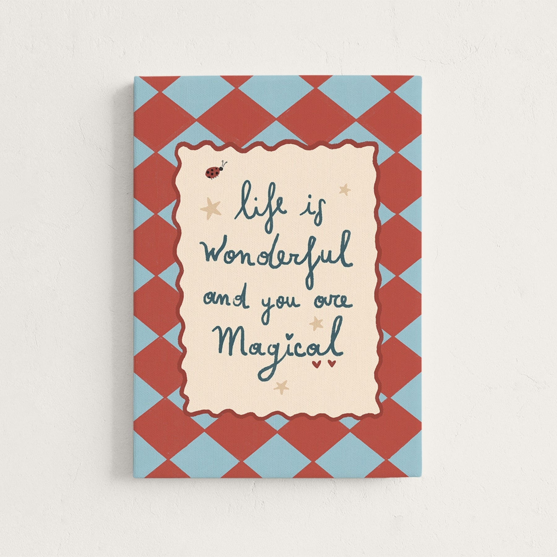 Life Is Wonderful and You Are Magical Nursery Canvas Print