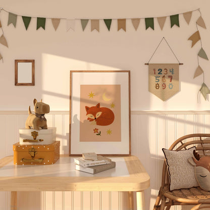 Sleeping Fox Nursery Print