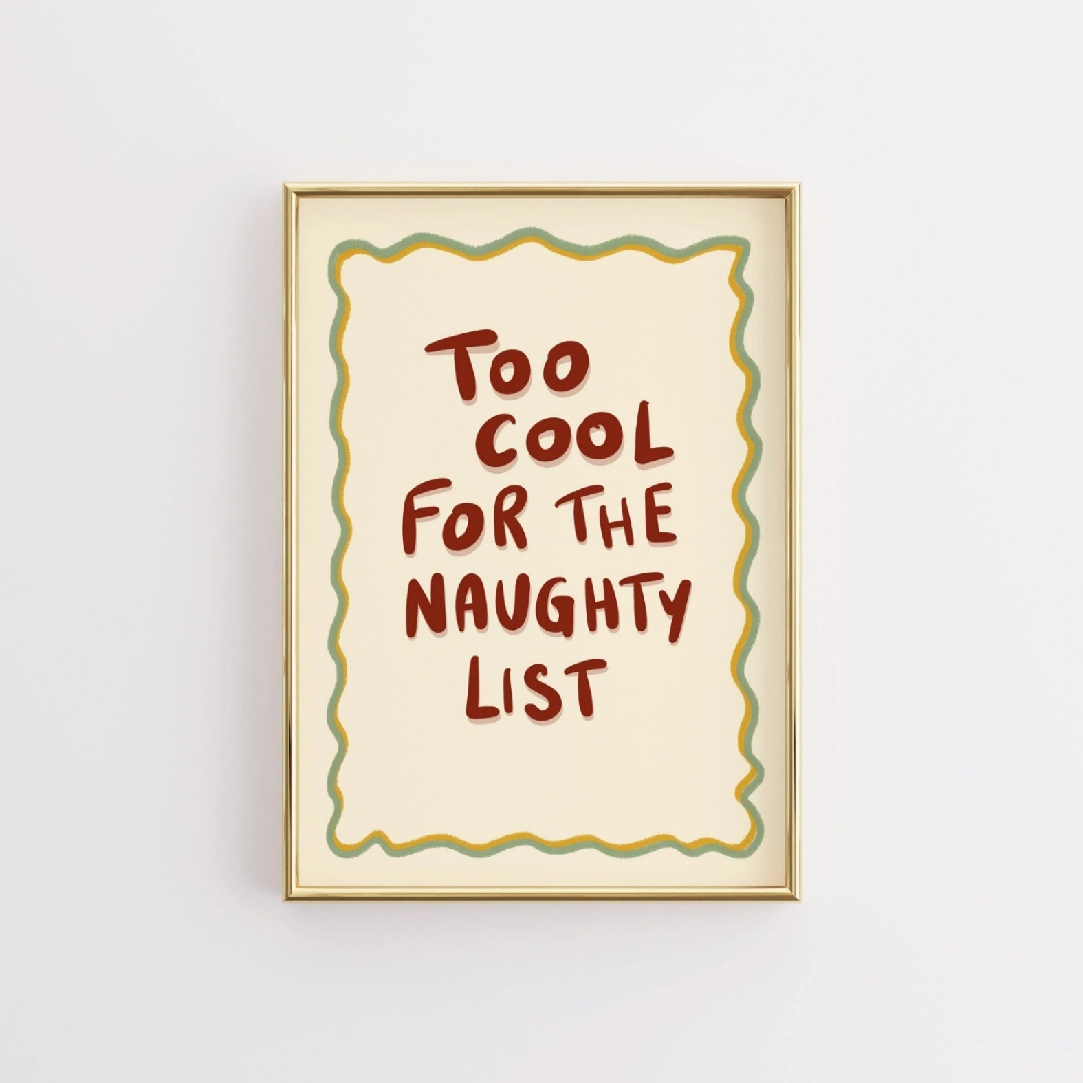 Too Cool for the Naughty List Print