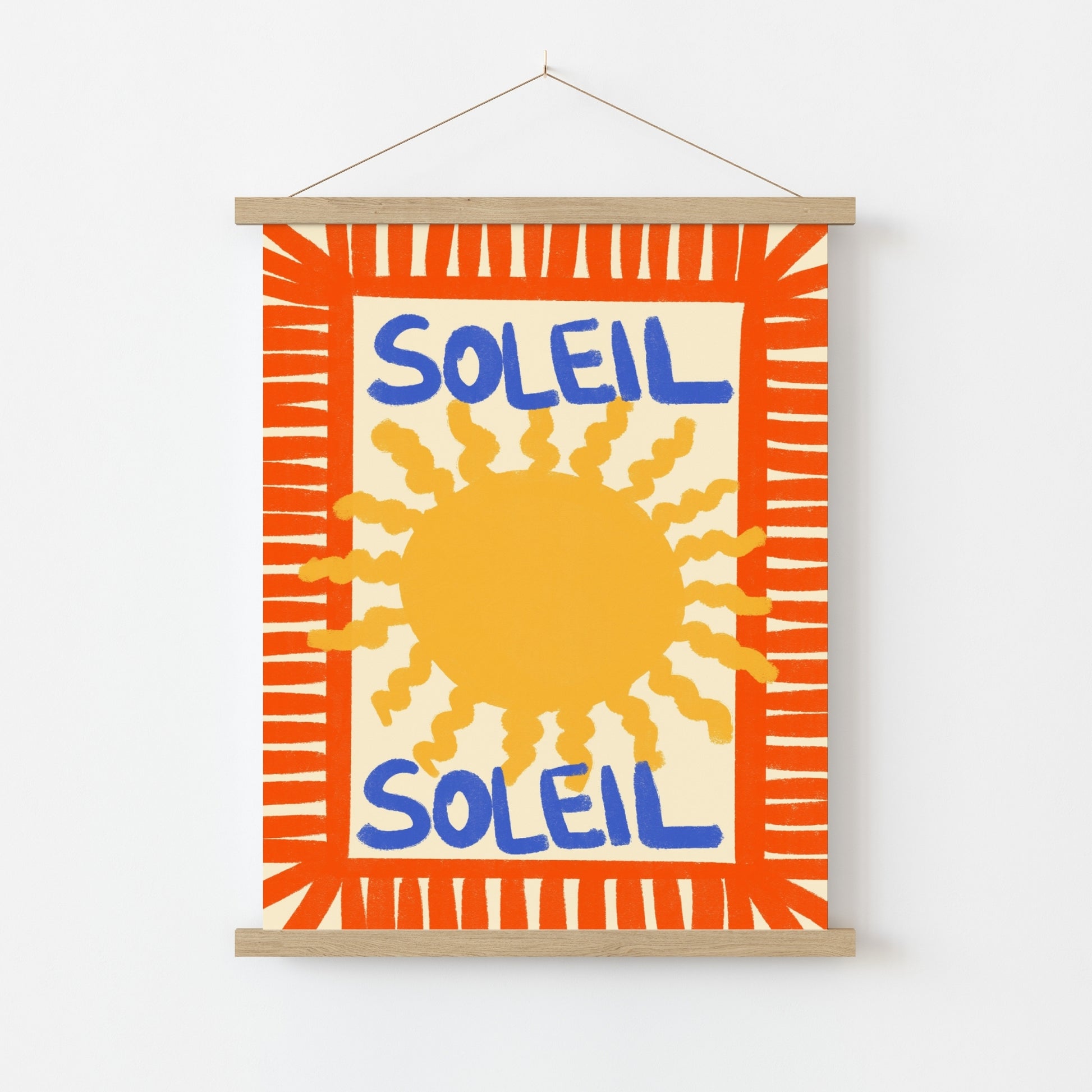 Soleil Wall Art Print - French Summer Sun Poster