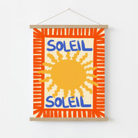 Soleil Wall Art Print - French Summer Sun Poster