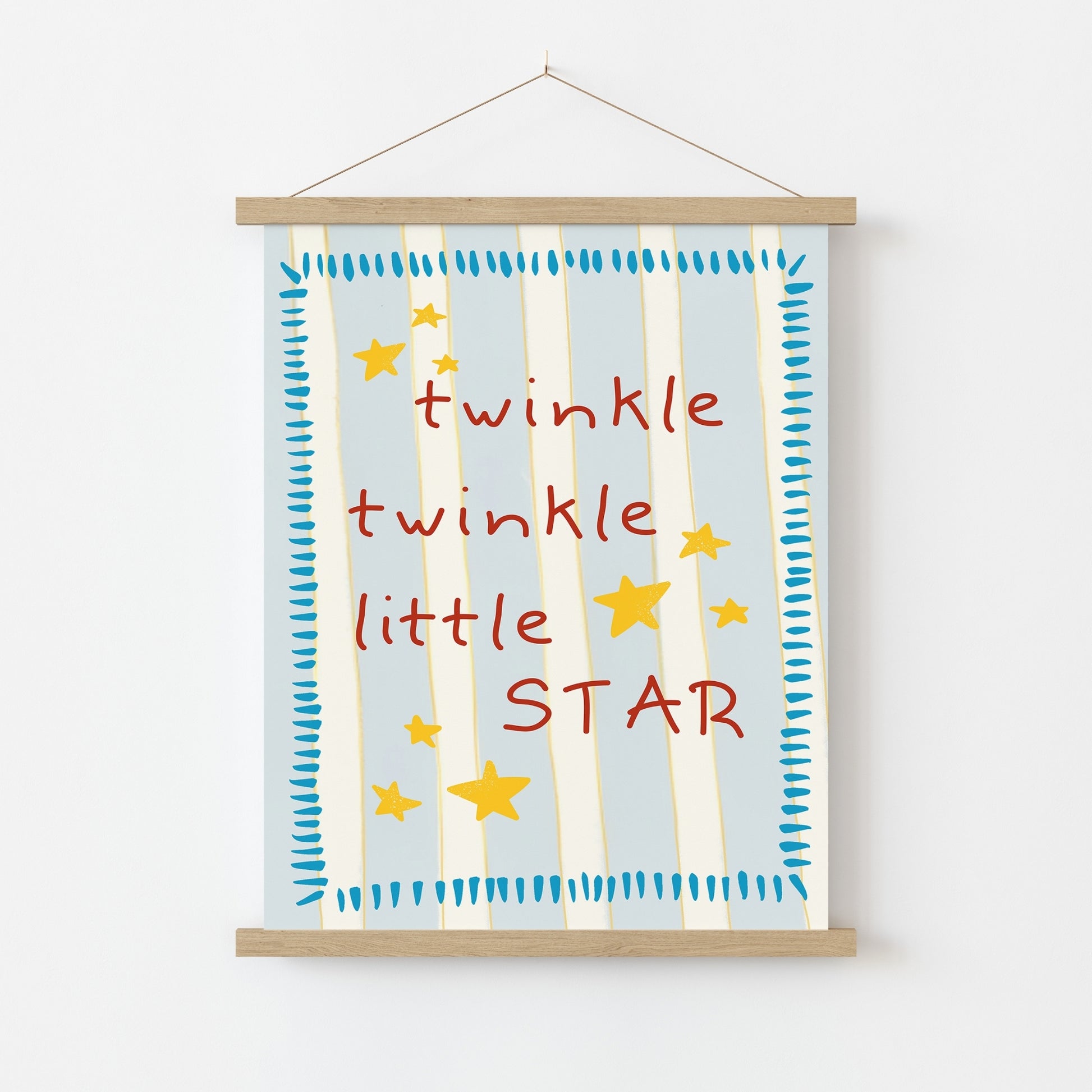 Twinkle Twinkle Little Star Wall Art - Baby Room Quote Poster