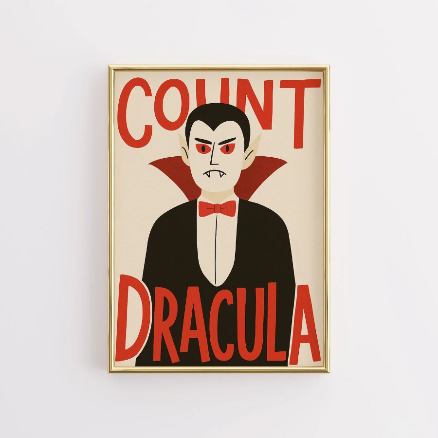 Count Dracula Halloween Print – Funny Vampire Wall Art