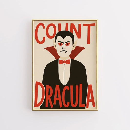Count Dracula Halloween Print – Funny Vampire Wall Art