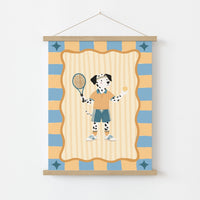 Cute Tennis Dog Poster
