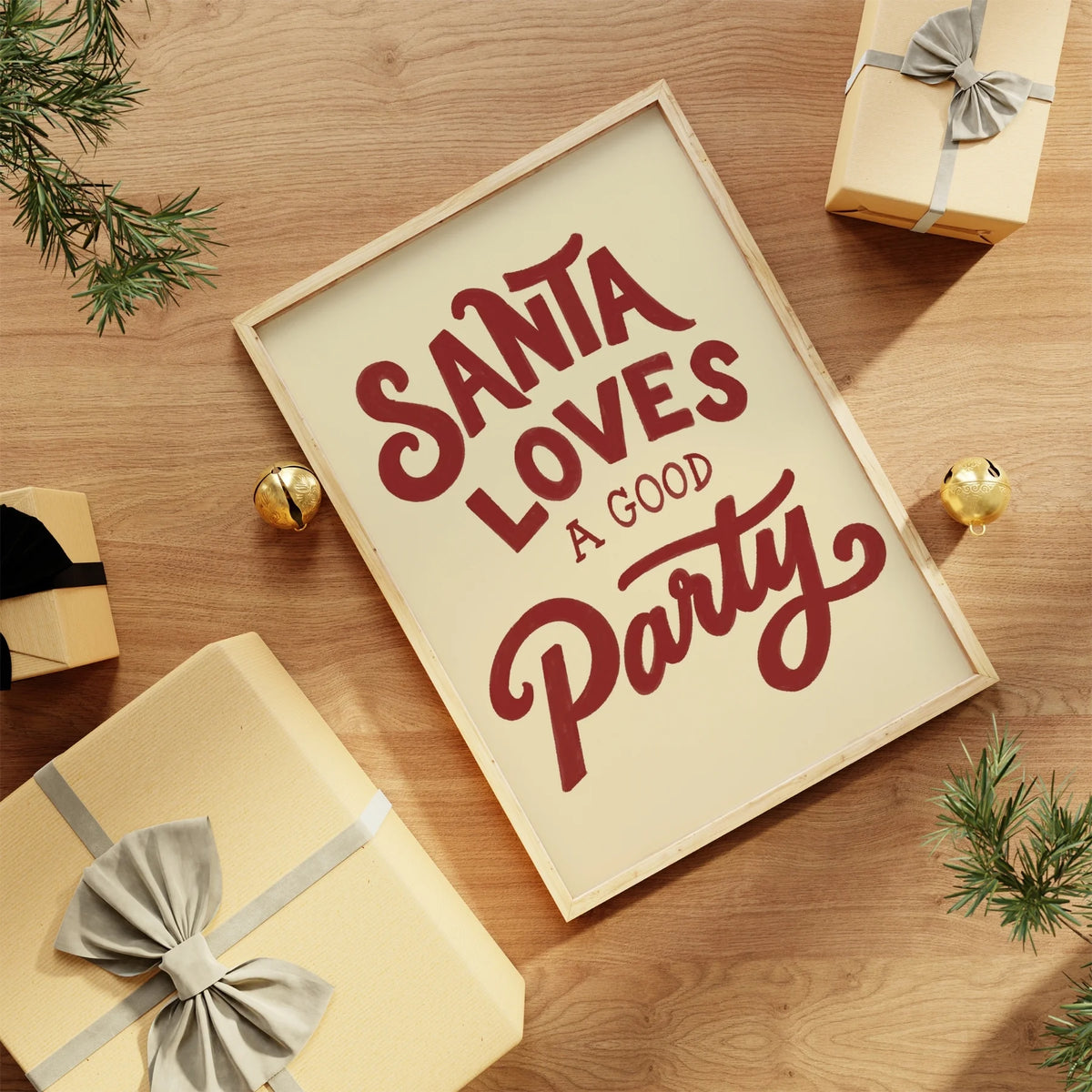 Santa Loves a Good Party – Póster de Navidad