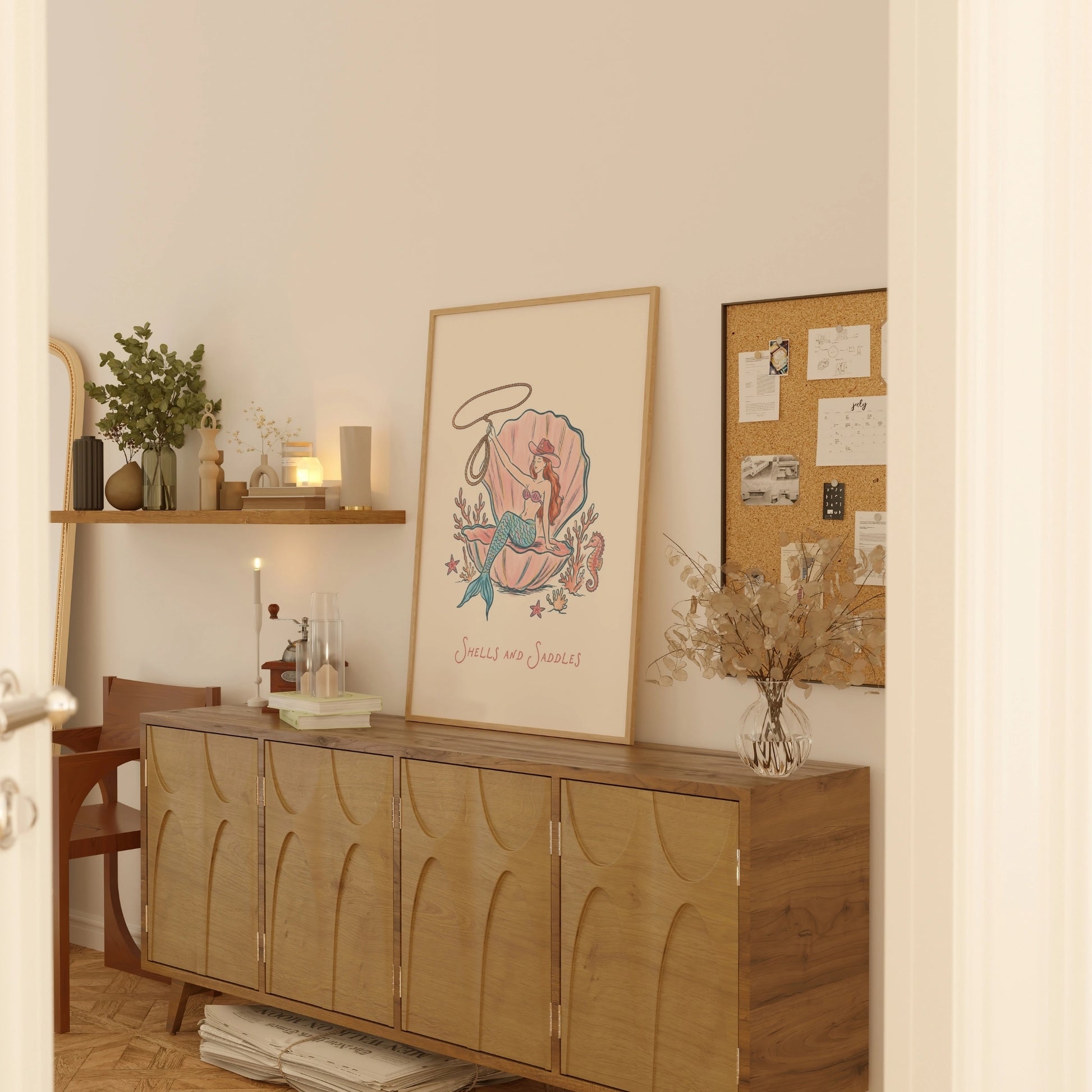 Coastal Cowgirl Mermaid Print