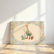 Gardening Goose Vintage – Nursery & Kids Canvas Wall Art