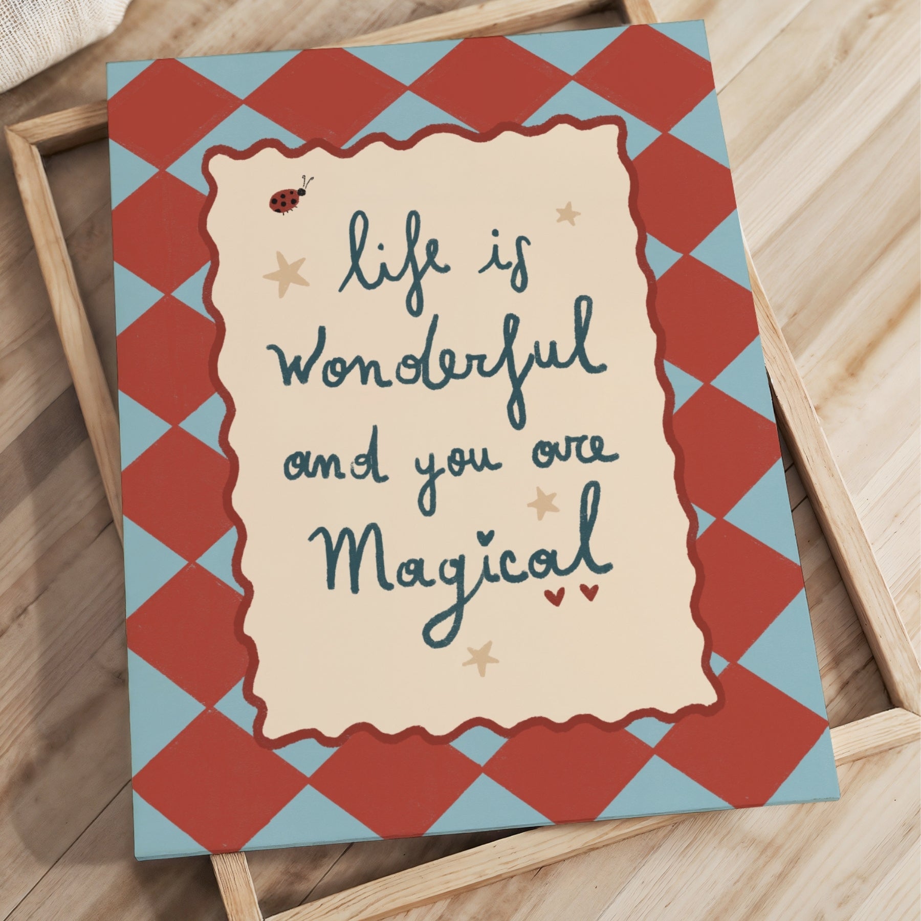Life Is Wonderful and You Are Magical Nursery Canvas Print
