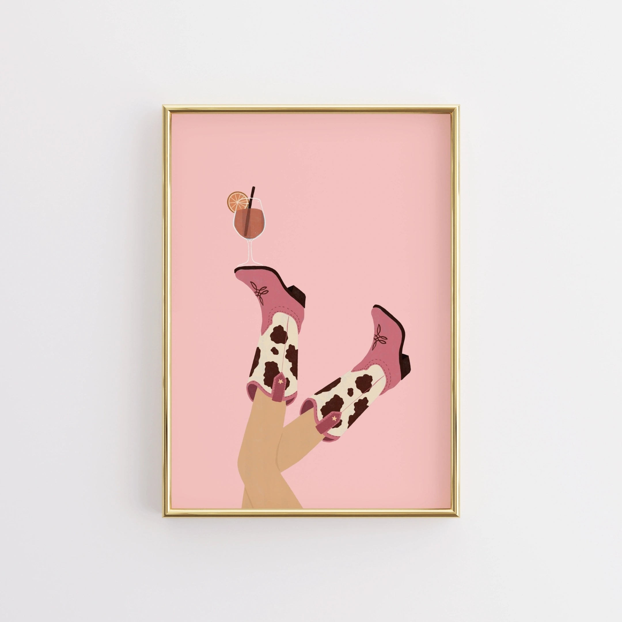 Coastal Cowgirl Boots Wall Art