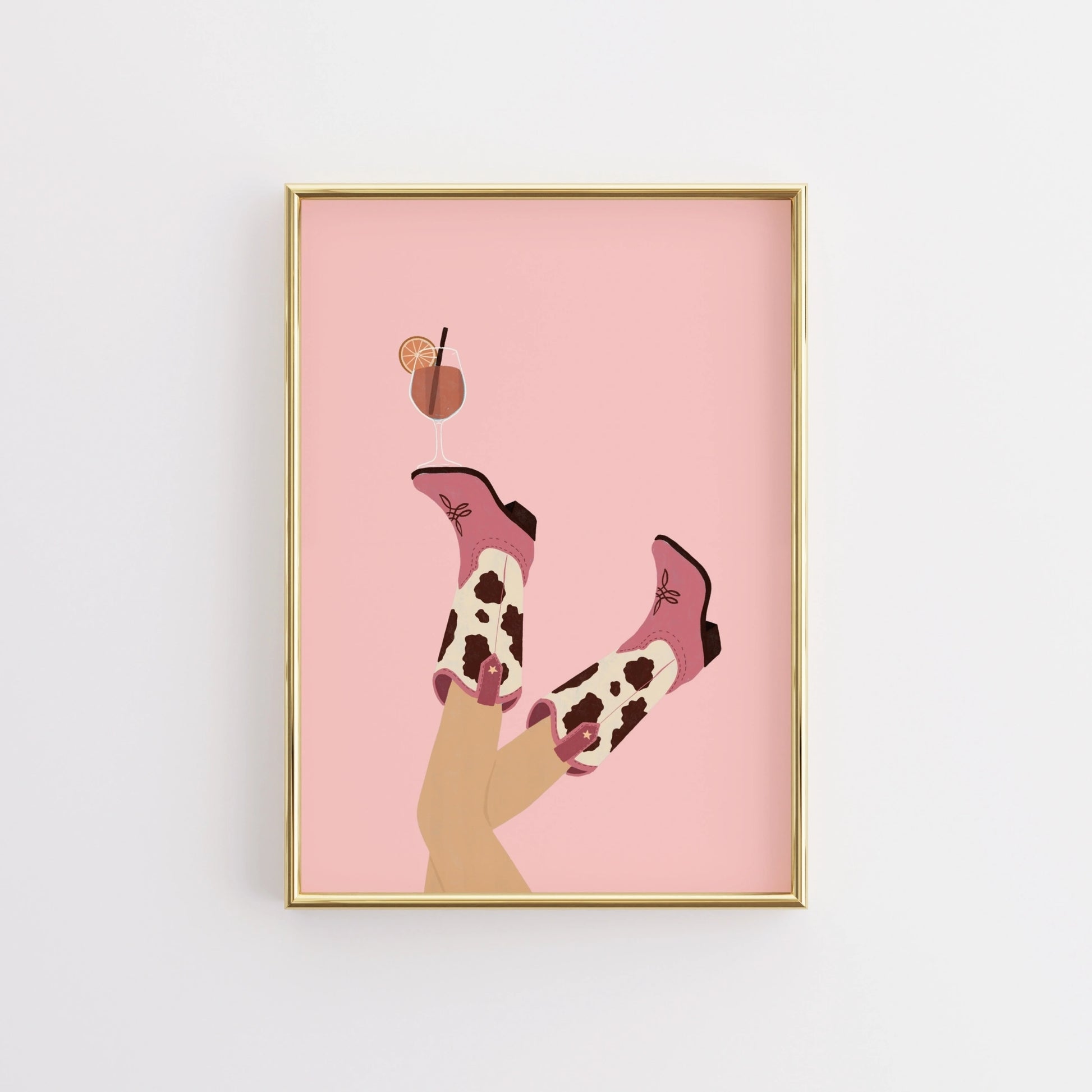 Coastal Cowgirl Boots Wall Art