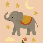 Elephant Under the Moon – Nursery & Kids Wall Art