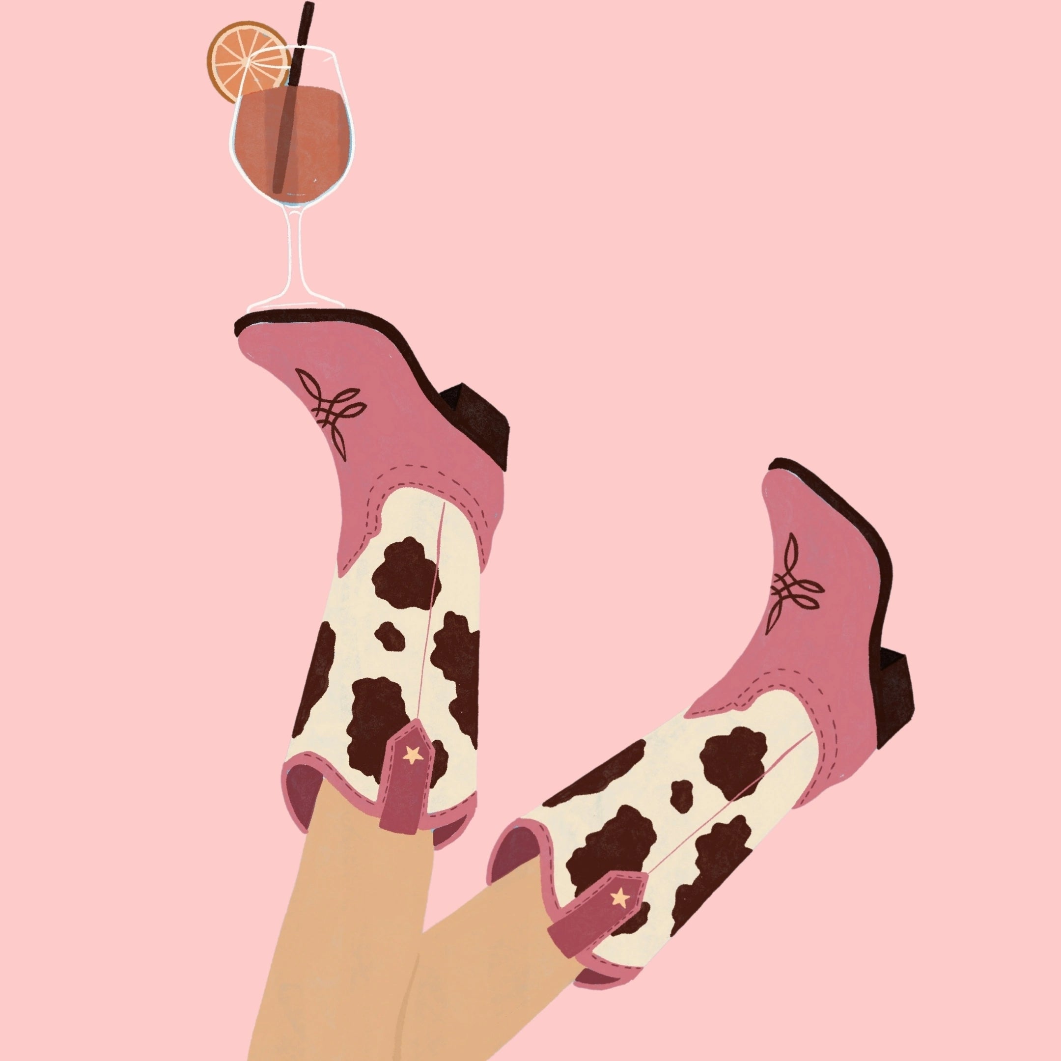 Coastal Cowgirl Boots Wall Art
