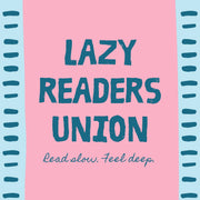 Lazy Readers Union Blue and Pink – Bookish Wall Art