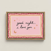 Good Night, Love You – Nursery & Kids Canvas Wall Art