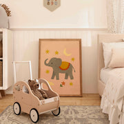 Elephant Under the Moon – Nursery & Kids Wall Art