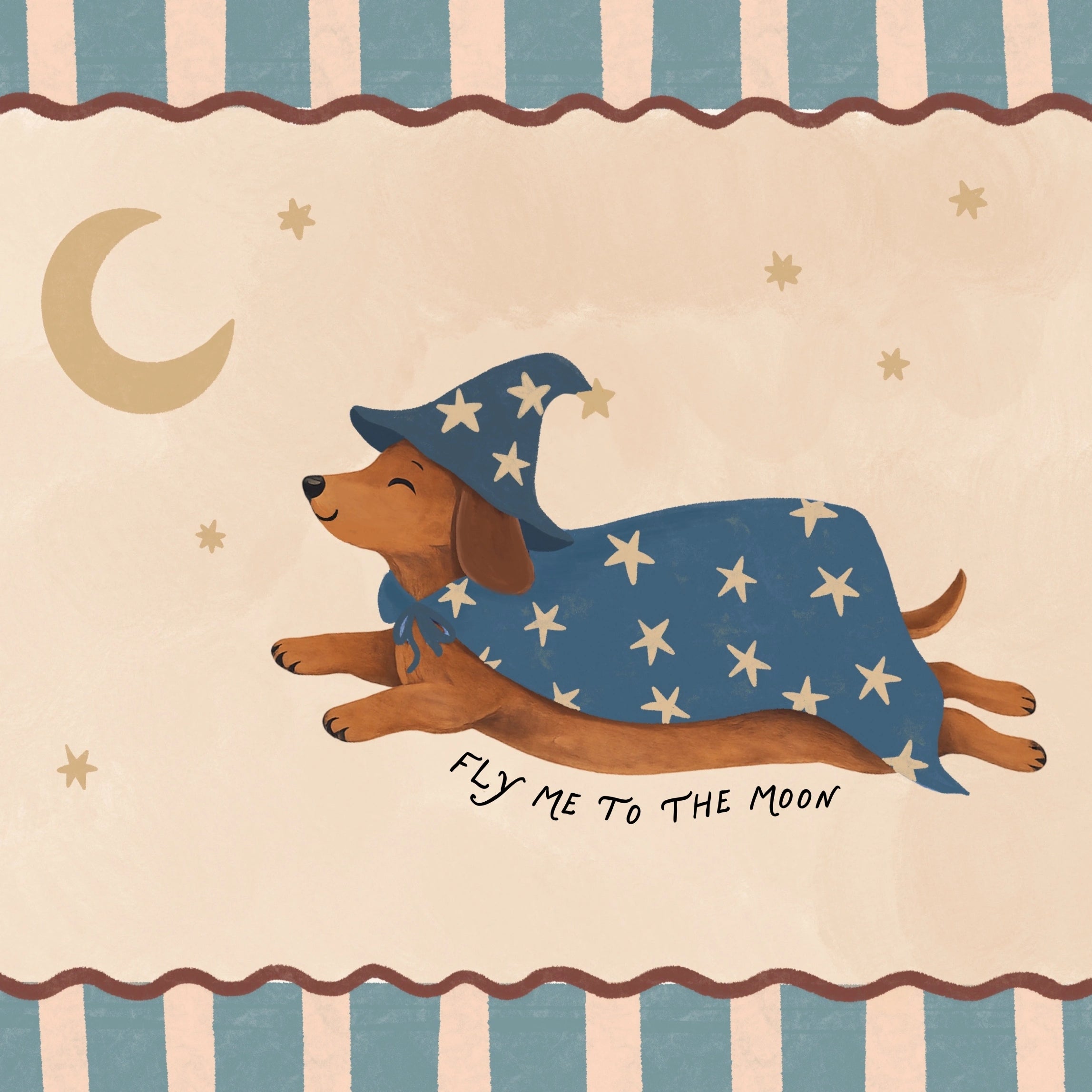 Poster per cameretta con bassotto mago