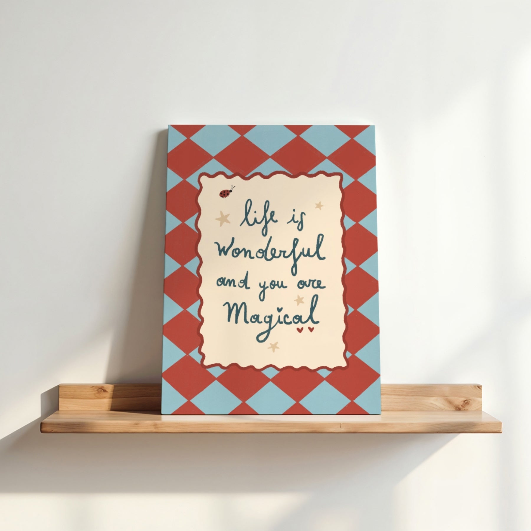 Life Is Wonderful and You Are Magical Nursery Canvas Print