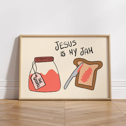 Jesus Is My Jam Wall Art – Funny Christian Print