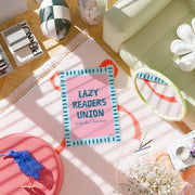 Lazy Readers Union Blue and Pink – Bookish Wall Art