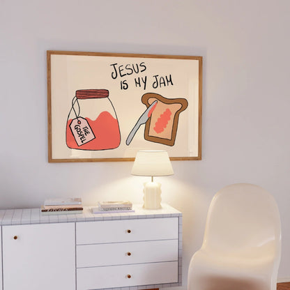 Jesus Is My Jam Wall Art – Funny Christian Print