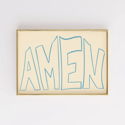 Amen Wall Art – Minimalist Christian Print