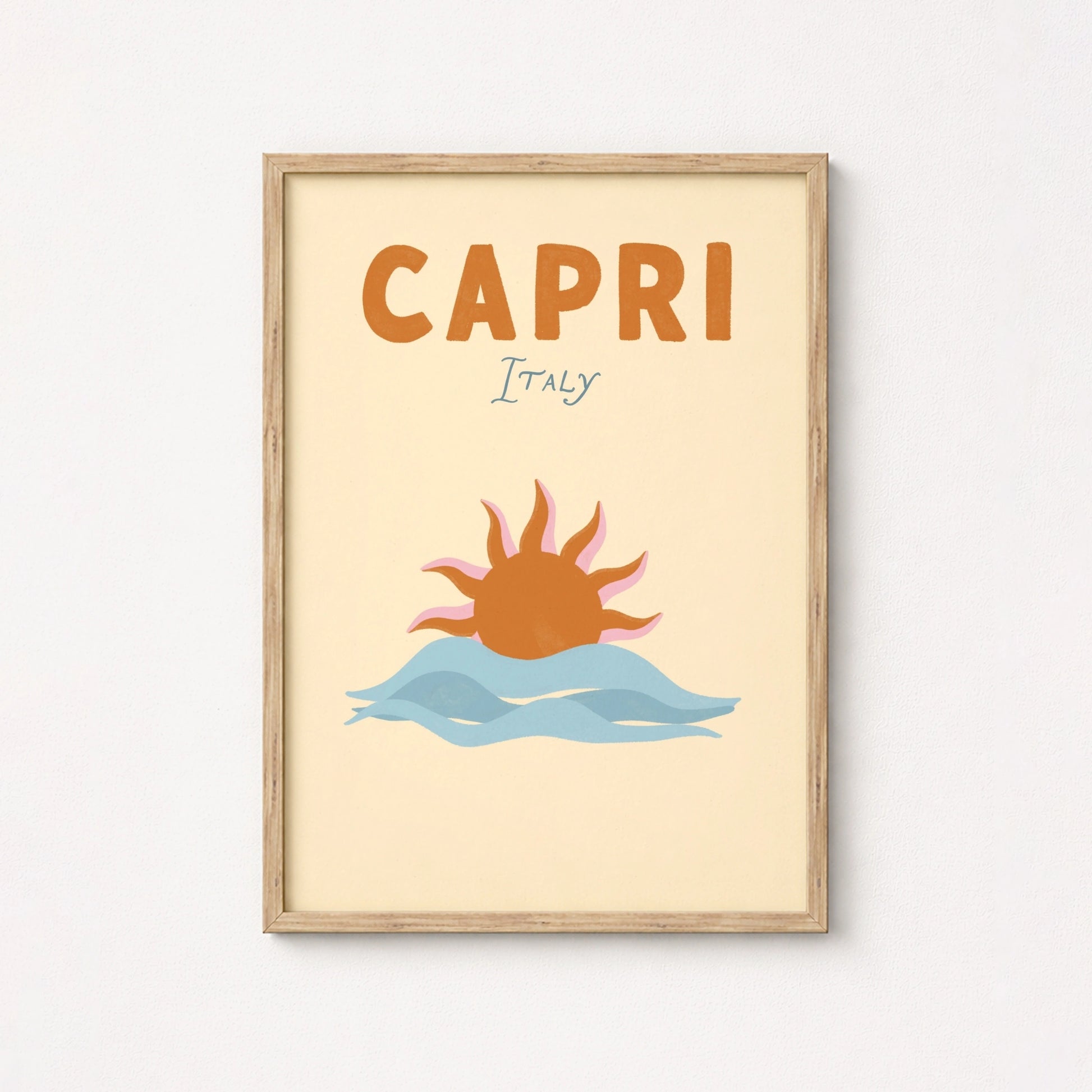 Surf Up Wall Art - Poster colorato con tavola da surf