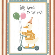 Silly Goose with Balloon – Nursery & Kids Wall Art