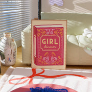 Girl Dinner Book – Bookish Wall Art