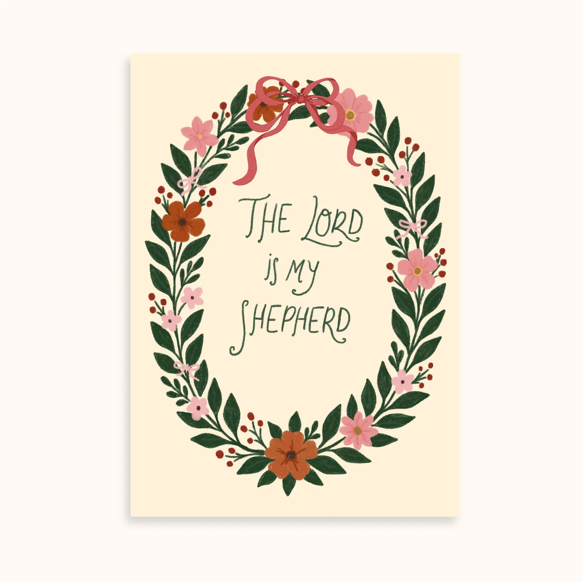 Frases de fe cristiana y motivos florales – Set de 3 pósters navideños