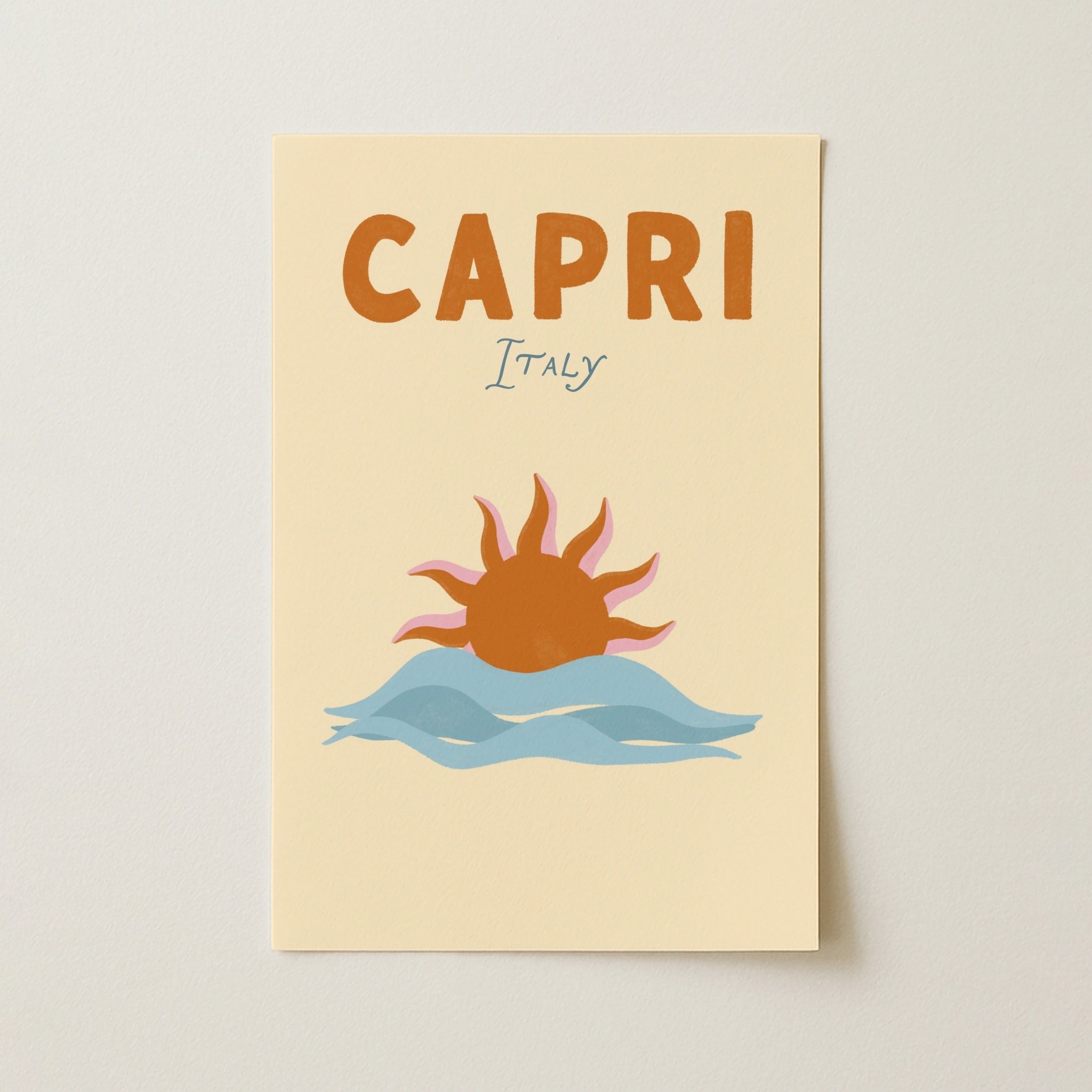 Surf Up Wall Art - Poster colorato con tavola da surf
