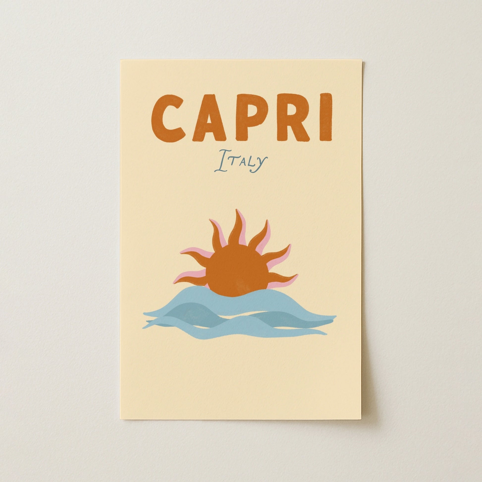 Surf Up Wall Art - Poster colorato con tavola da surf