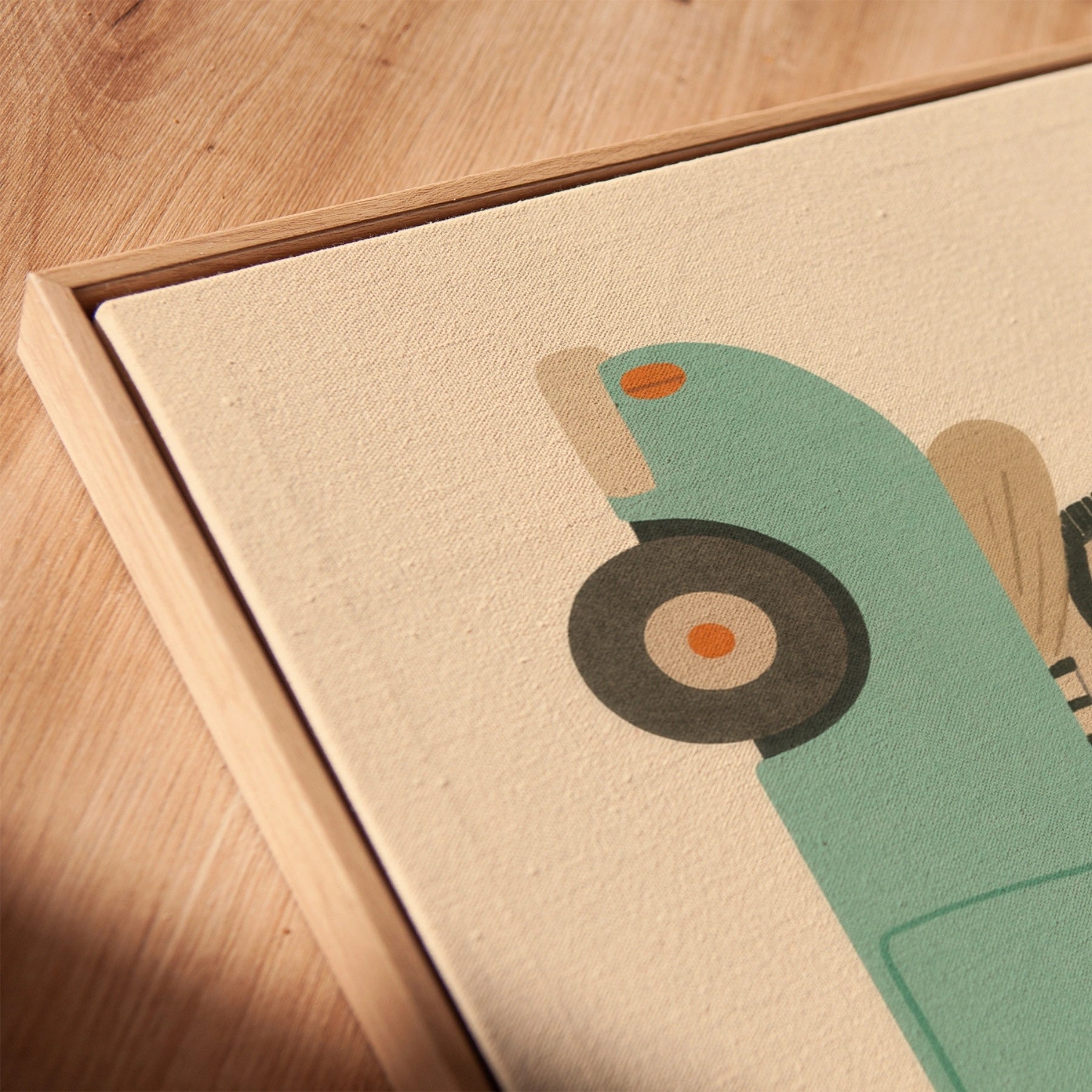 Stampa su tela con illustrazione di animali carini