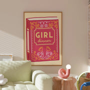 Girl Dinner Book – Bookish Wall Art