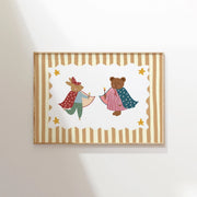Bunny and Bear Superhero – Nursery & kids wall art