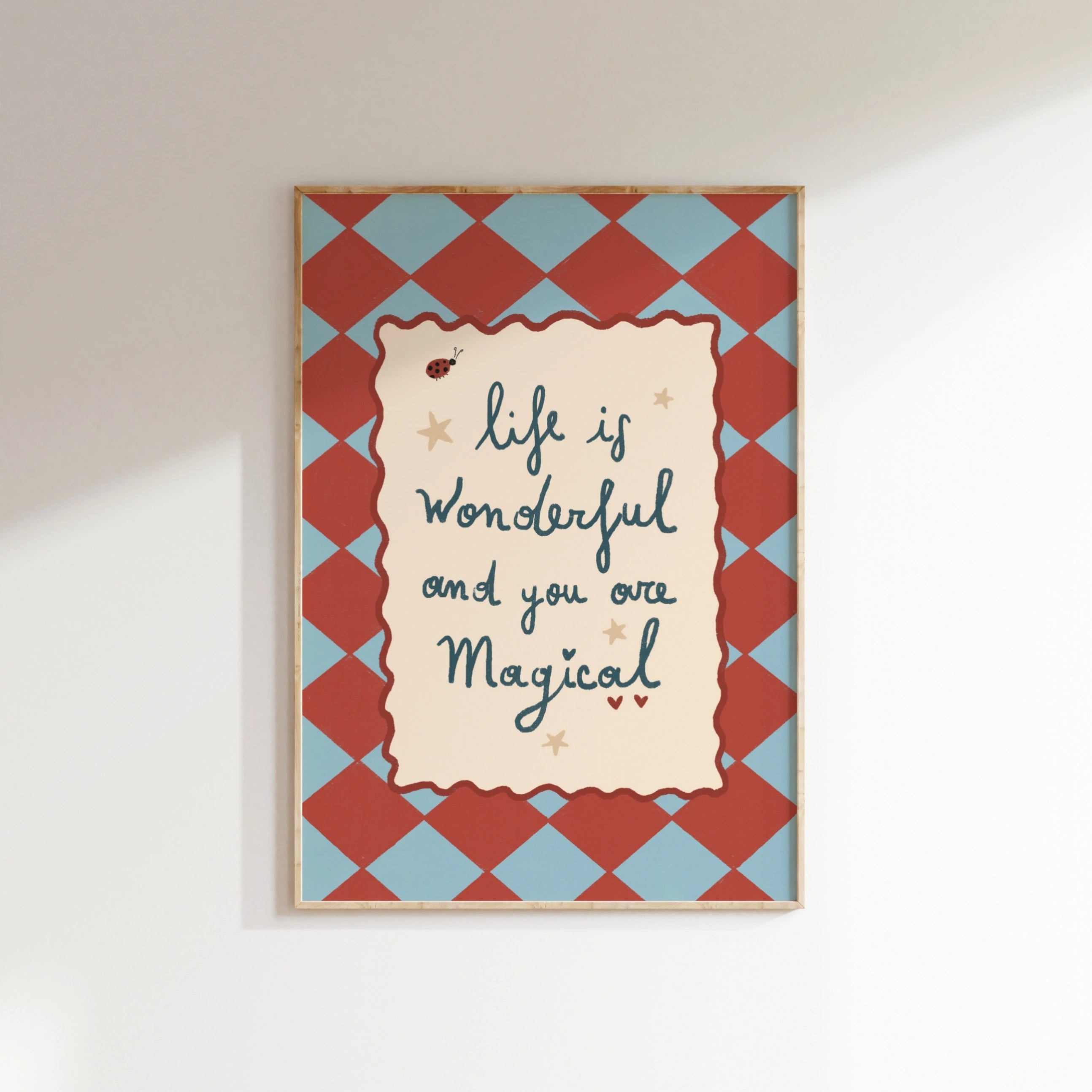 Life Is Wonderful Nursery Print, Vintage Nursery Decor