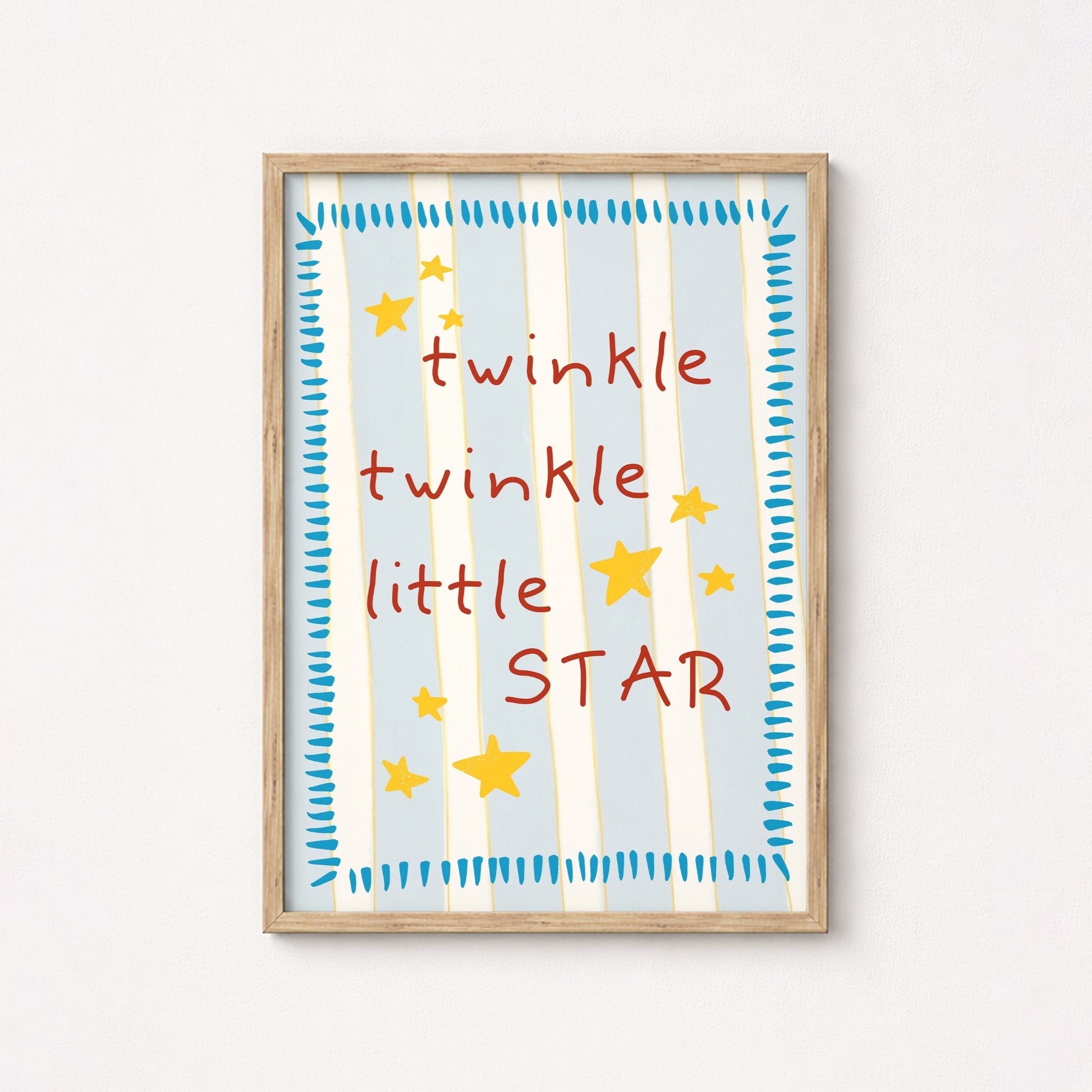 Twinkle Twinkle Little Star Wall Art - Baby Room Quote Poster