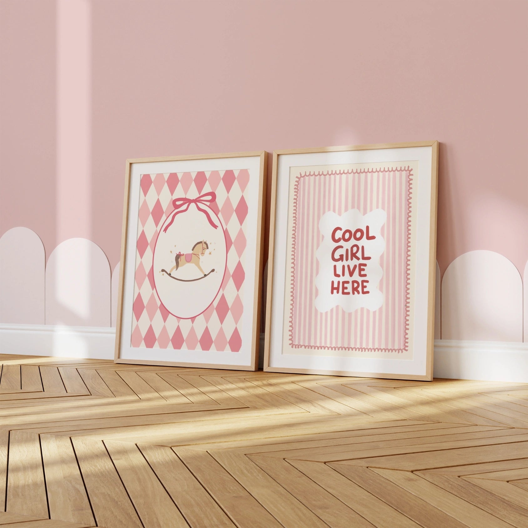 Girls Nursery Wall Art Set of 2
