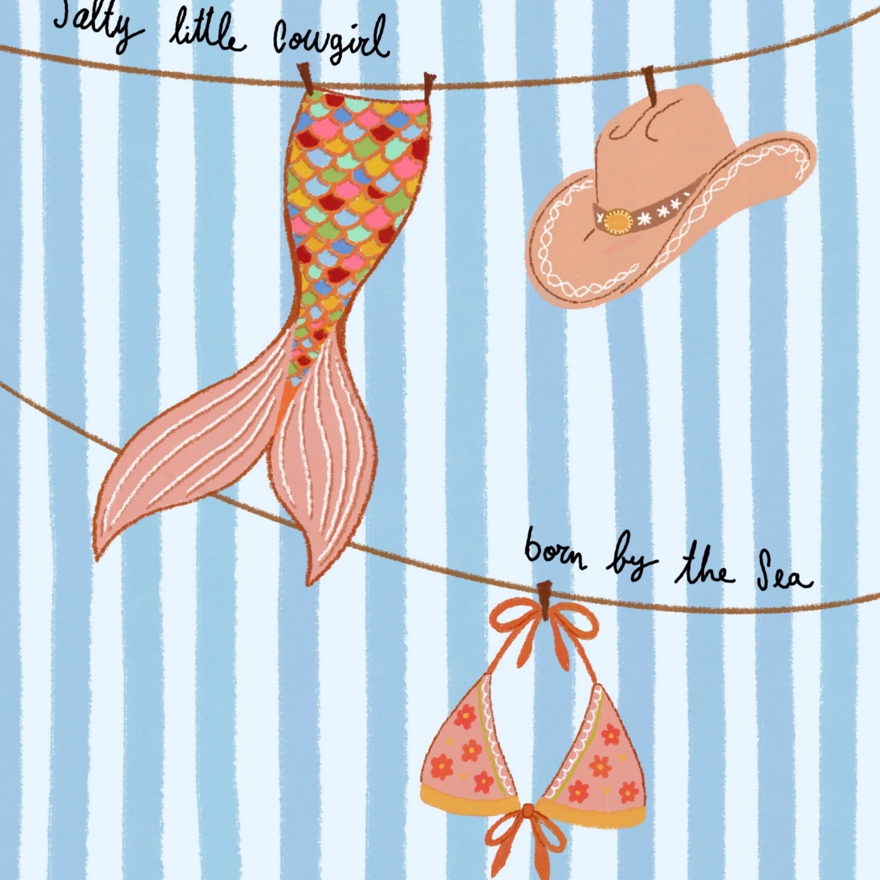 Salty Little Cowgirl Wall Art