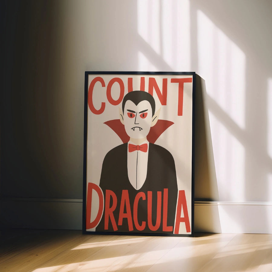 Count Dracula Halloween Print – Funny Vampire Wall Art